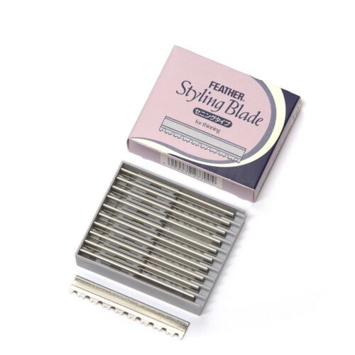 IO-Caja 10 Cuchillas Feather Styling Razor-W