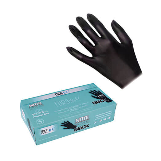 IO-Guantes Nitrilo Negros Talla M